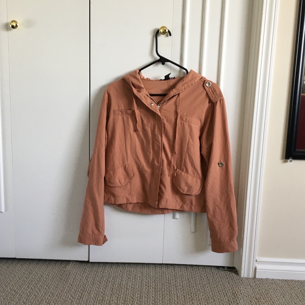 Lightweight salmon coloured jacket